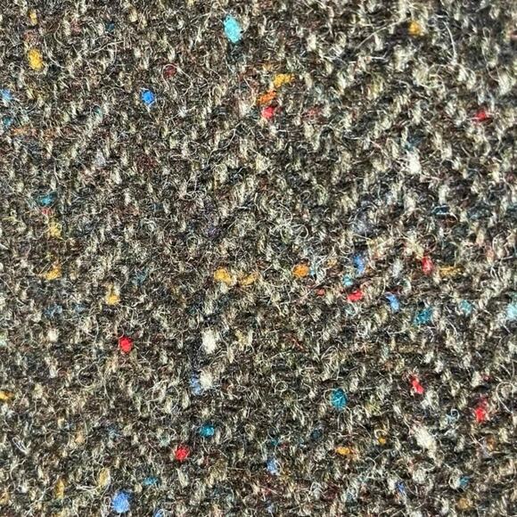 EUC - Vintage Donegal II Irish Wool Moss Herringbone Tweed Blazer - Picture 3 of 7